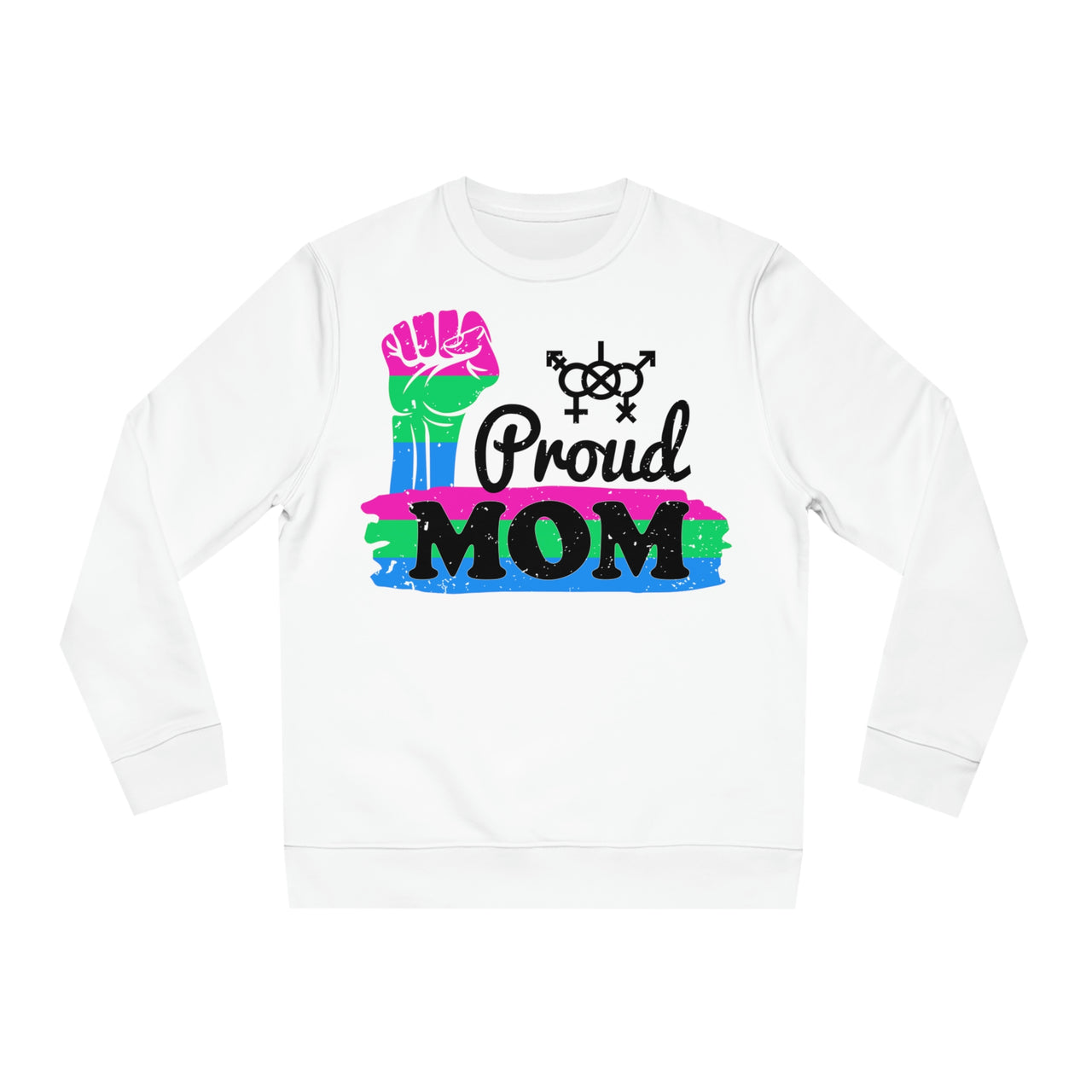 Polysexual Pride Flag Sweatshirt Unisex Size - Proud Mom Printify