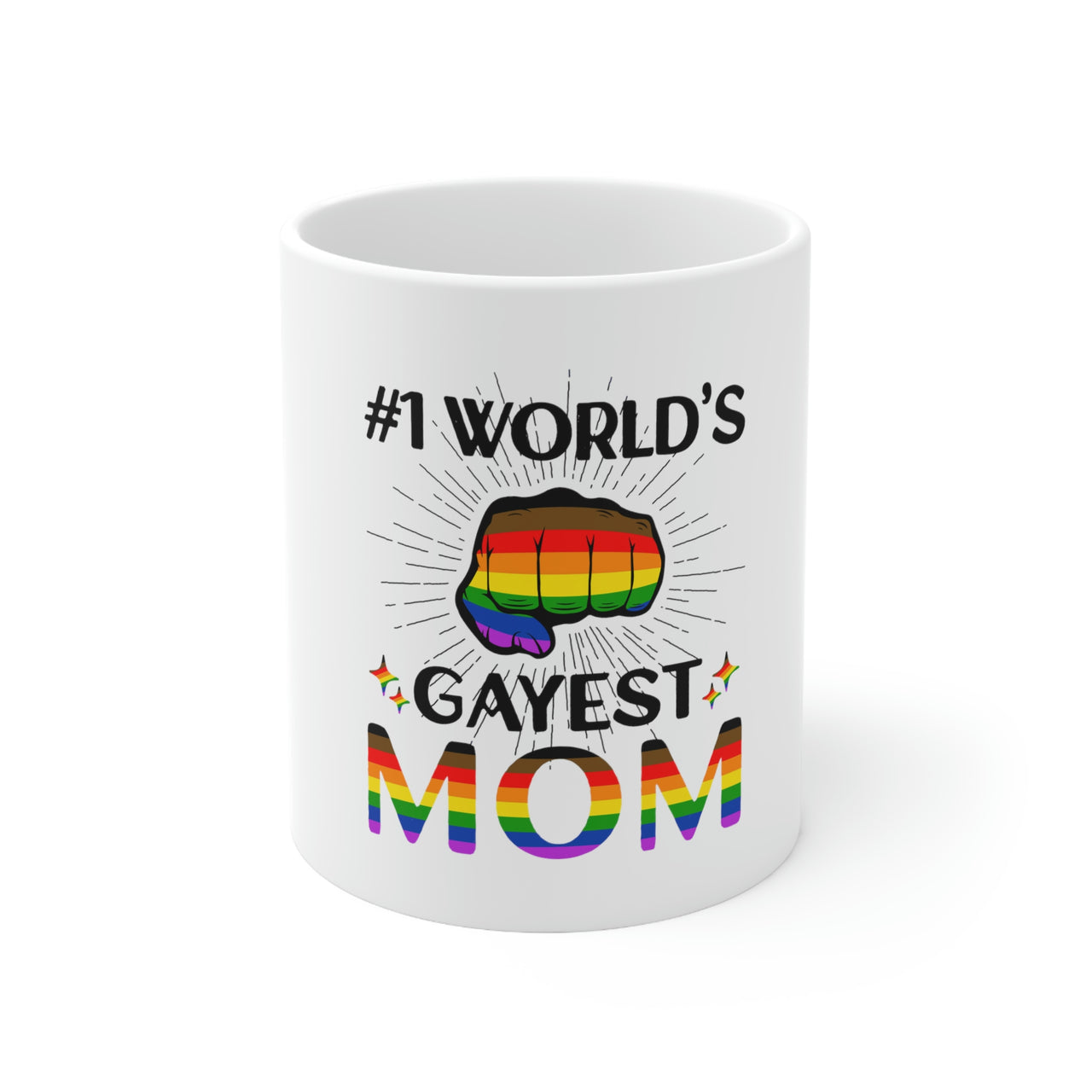 Philadelphia Flag Ceramic Mug  - #1 World's Gayest Mom Printify