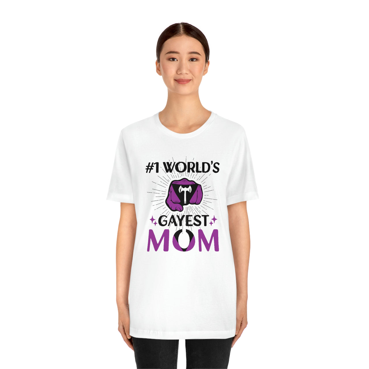 Labrys Lesbian Pride Flag Mother's Day Unisex Short Sleeve Tee - #1 World's Gayest Mom SHAVA CO
