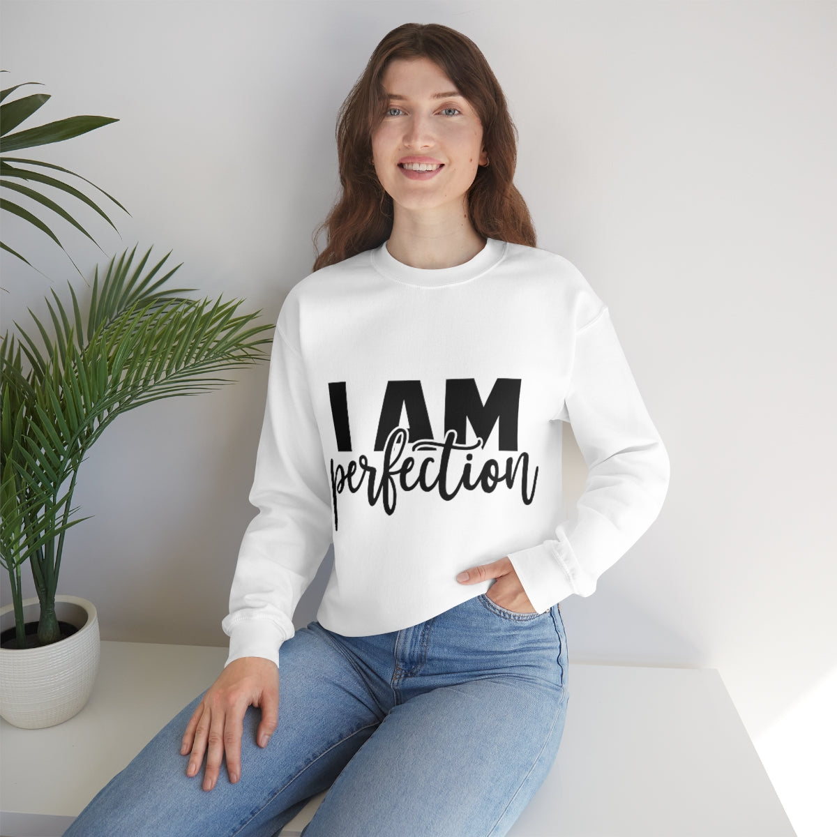 Affirmation Feminist Pro Choice Sweatshirt Unisex  Size –I Am Perfection Printify