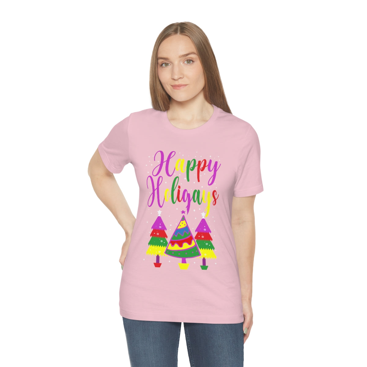 Classic Unisex Christmas LGBTQ T-Shirt -  Happy Holigays Printify