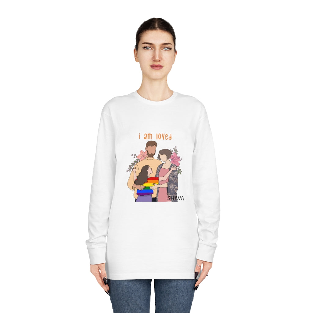 Affirmation Feminist Pro Choice Long Sleeve Shirt Women’s Size – I Am Loved (child) Printify