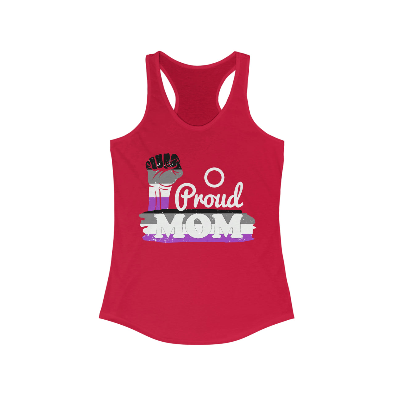 Asexual Pride Flag Mother's Day Ideal Racerback Tank - Proud Mom SHAVA CO