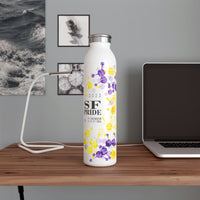 Thumbnail for Intersex Flag Slim Water Bottle San Francisco Pride - My Rainbow is In My DNA SHAVA CO