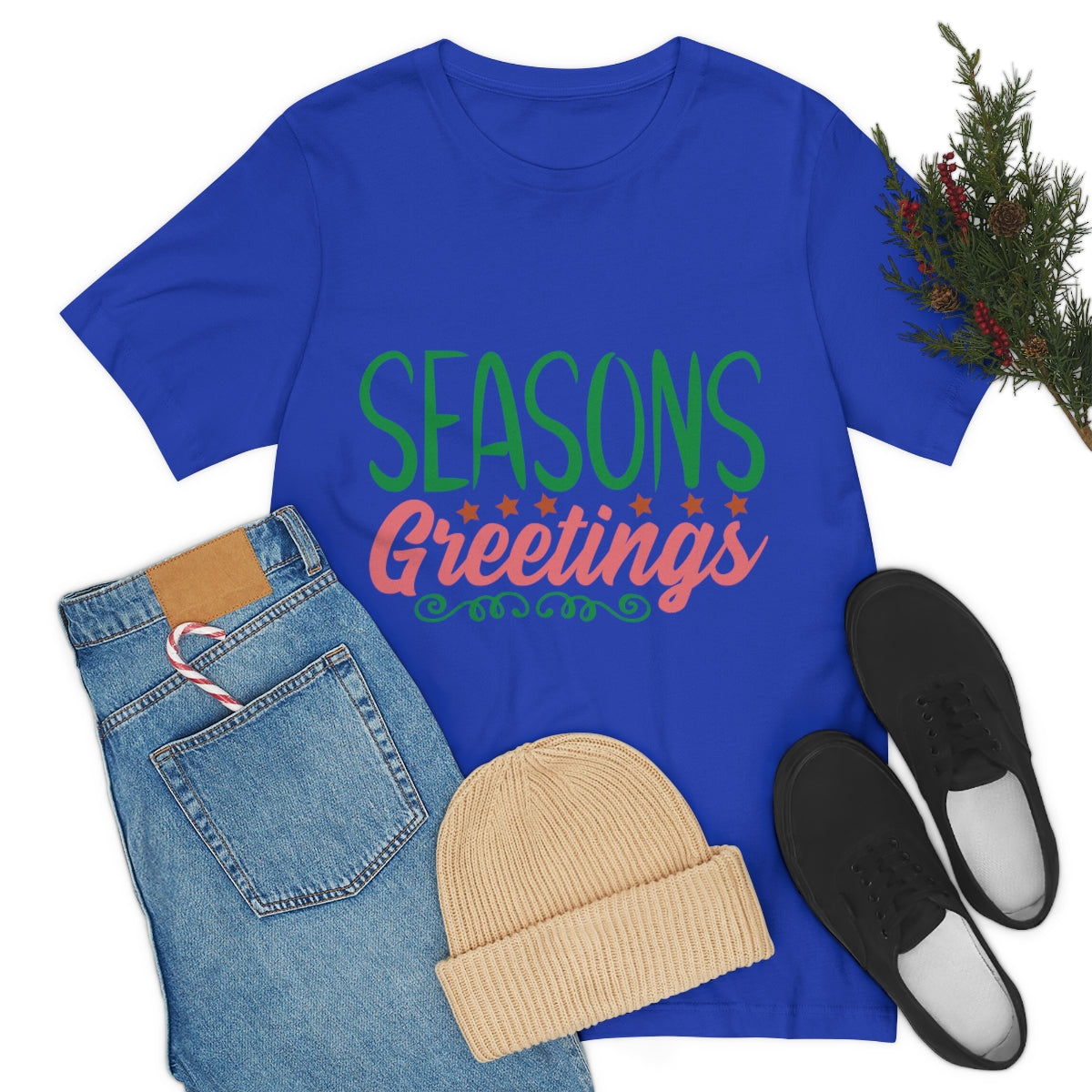 Classic Unisex Christmas T-shirt - Season’s Greetings Printify