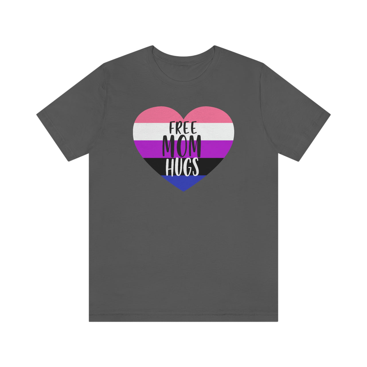 Genderfluid Pride Flag Mother's Day Unisex Short Sleeve Tee - Free Mom Hugs SHAVA CO