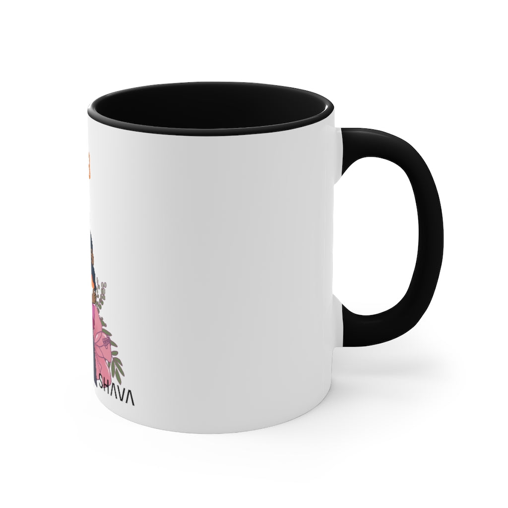 Affirmation Feminist pro choice White ceramic with black interior and handle - I am Loved (Trans and Lesbian) Printify