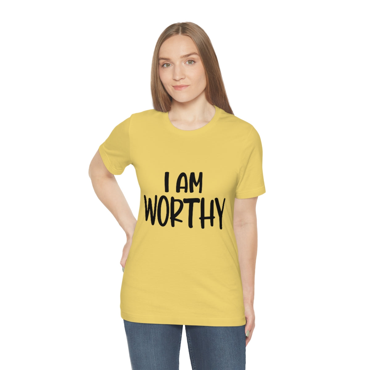 Affirmation Feminist Pro Choice T-Shirt Unisex Size - I am a Worthy Printify