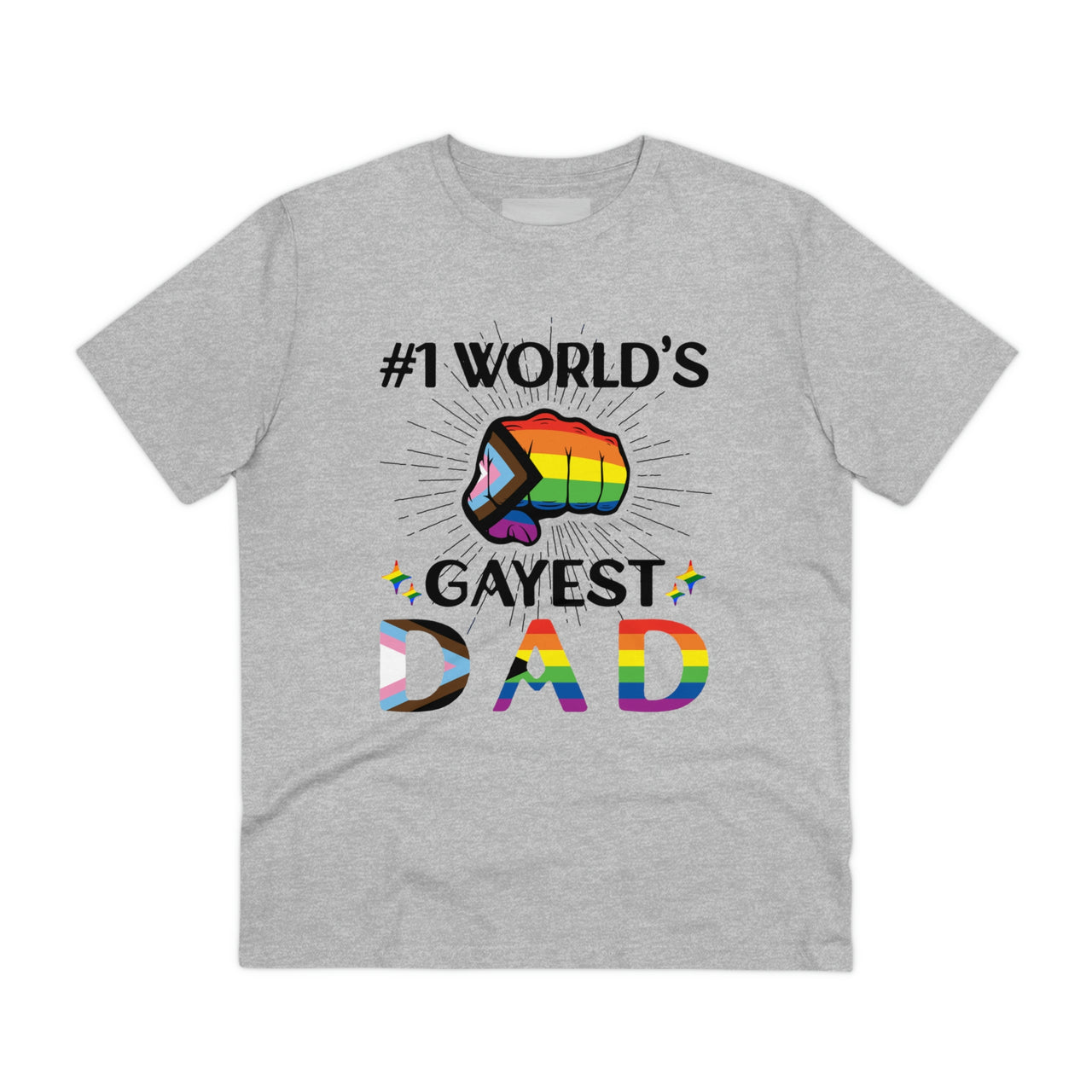 Progress Pride Flag T-shirt Unisex Size - #1 Word's Sexiest Dad Printify