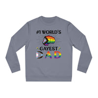 Thumbnail for Progress Pride Flag Sweatshirt Unisex Size - #1 World's Gayest Dad Printify