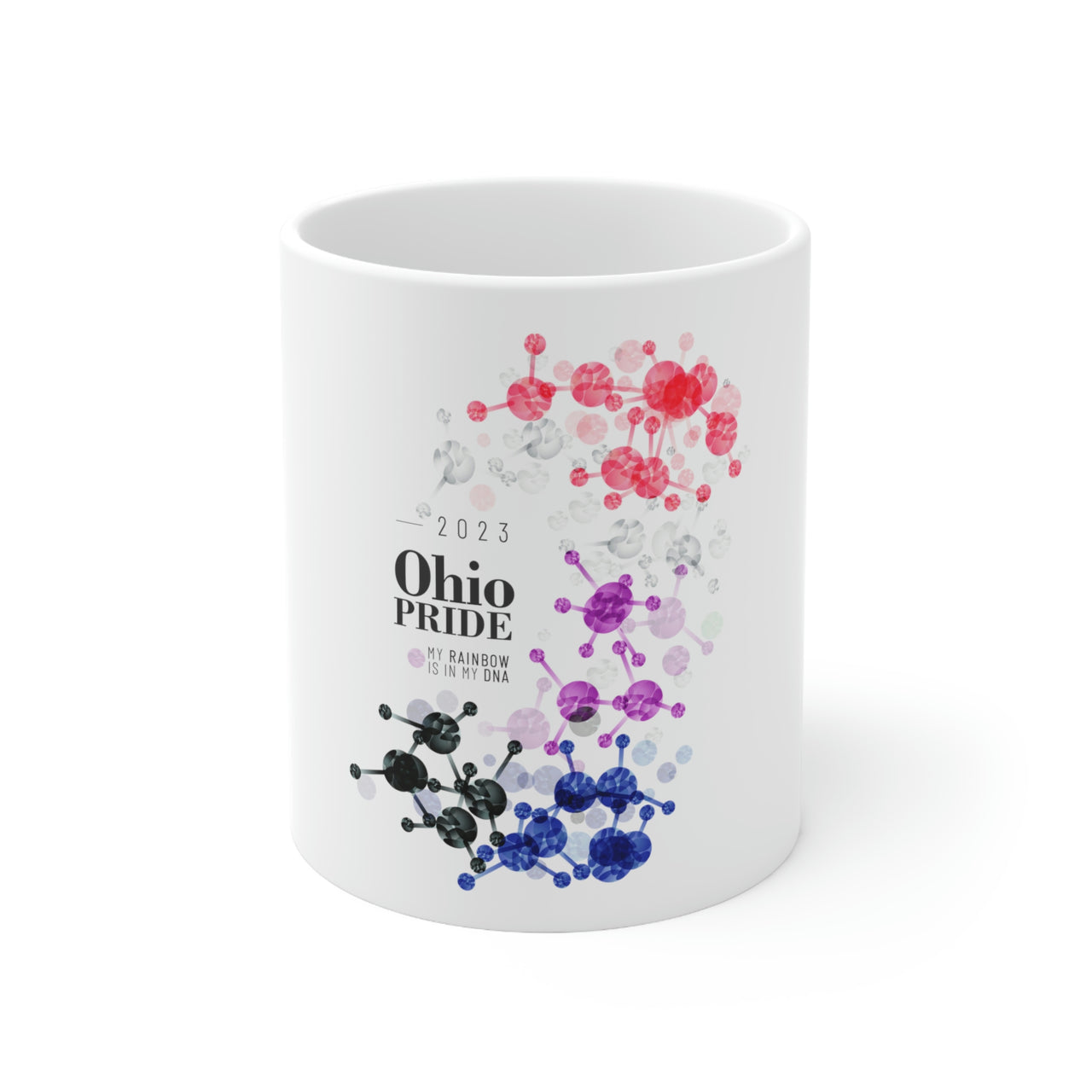 Genderfluid Ceramic Mug Ohio Pride - My Rainbow Is In My DNA SHAVA CO