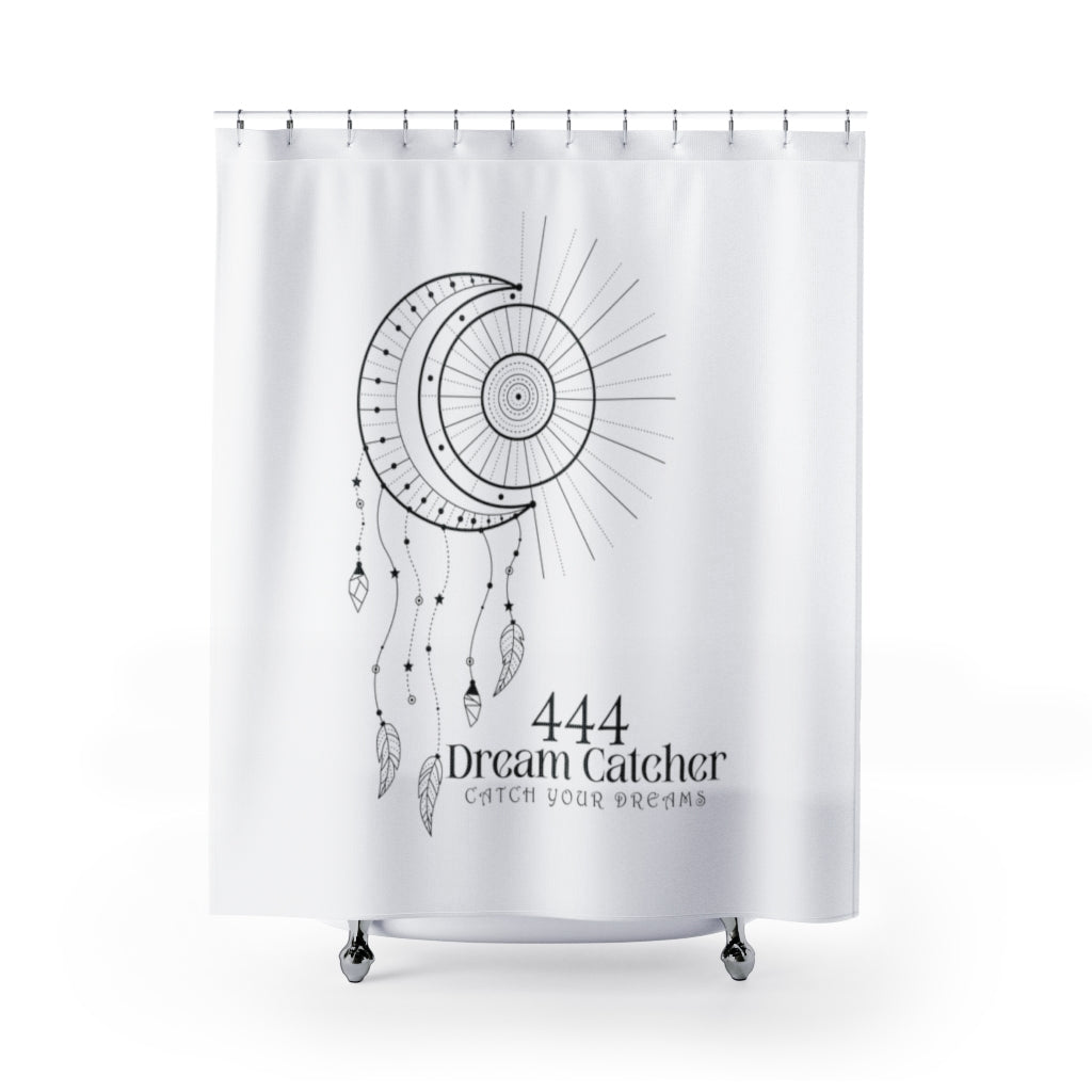 Yoga Spiritual Meditation Shower Curtains - Protection 444 Angel Number Printify