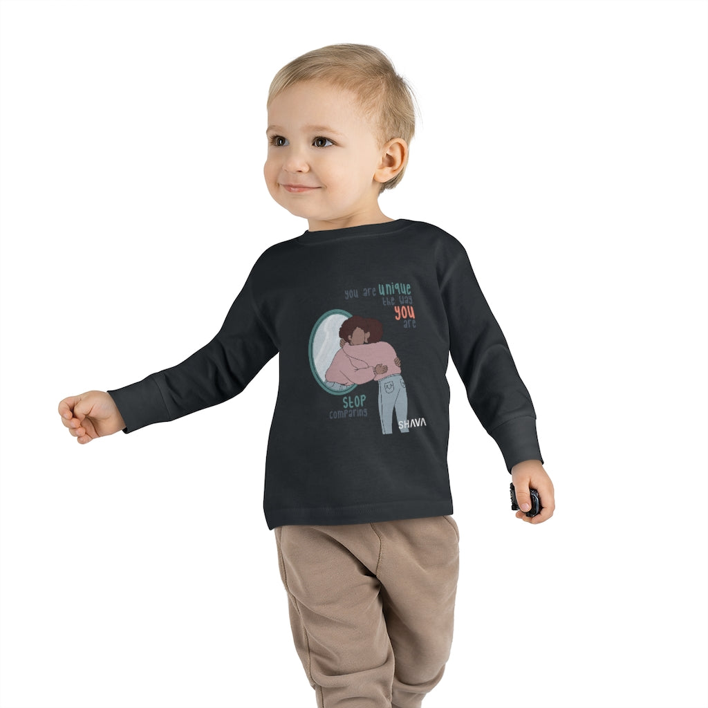 IAC  KIDS Long Sleeves  Toddler Tee / You are unique (black) Printify
