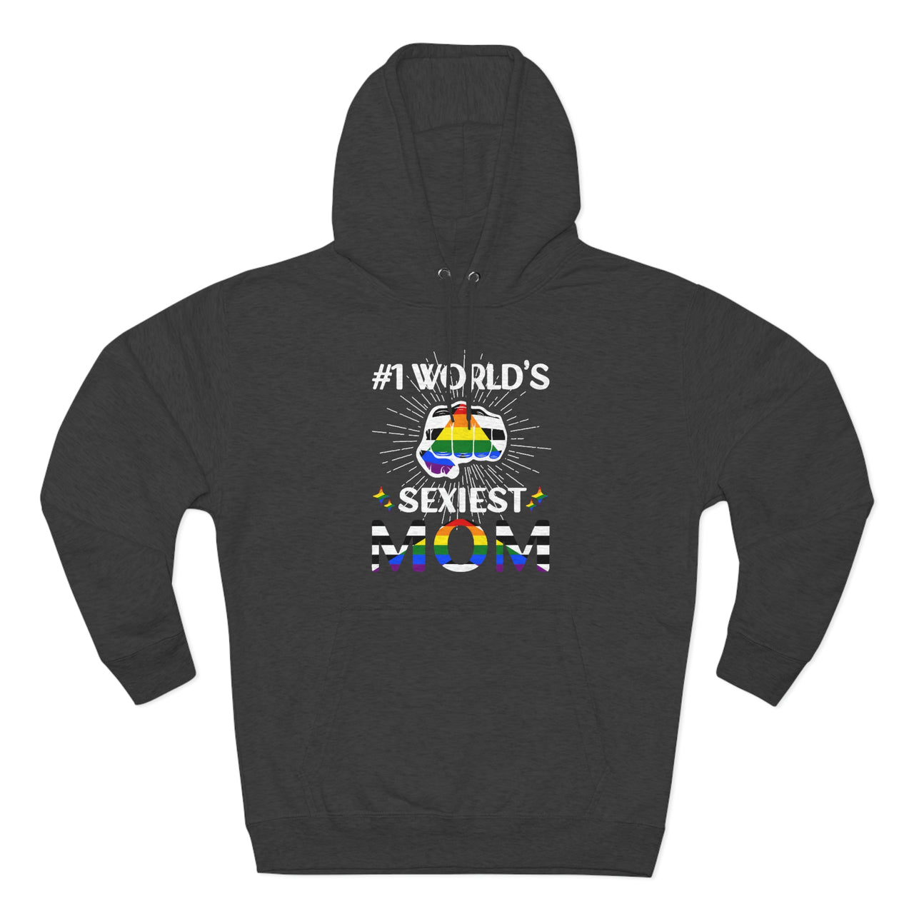 Straight Ally Flag Mother's Day Unisex Premium Pullover Hoodie - #1 World's Gayest Mom Printify