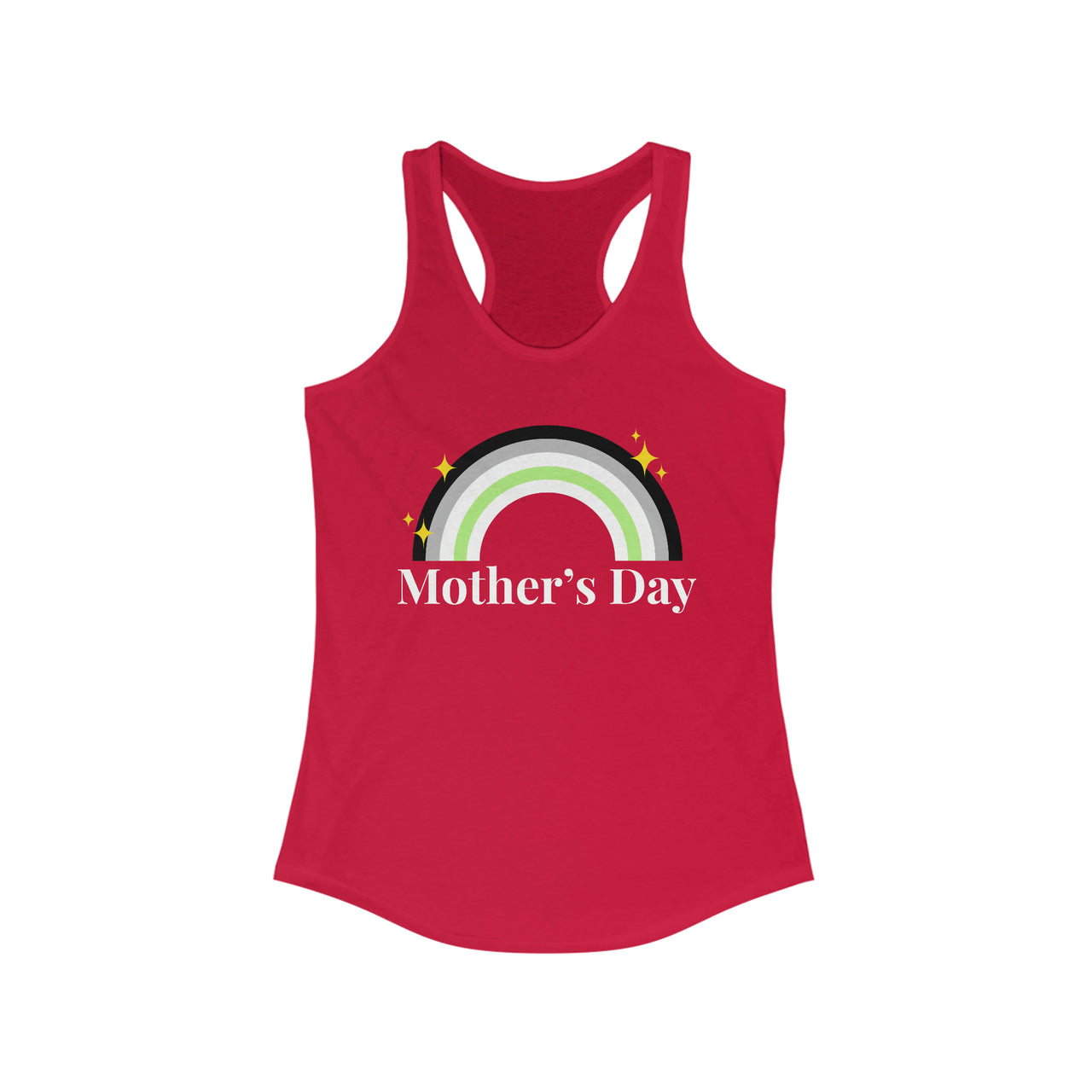 Agender Pride Flag Mother's Day Ideal Racerback Tank - Mother's Day SHAVA CO