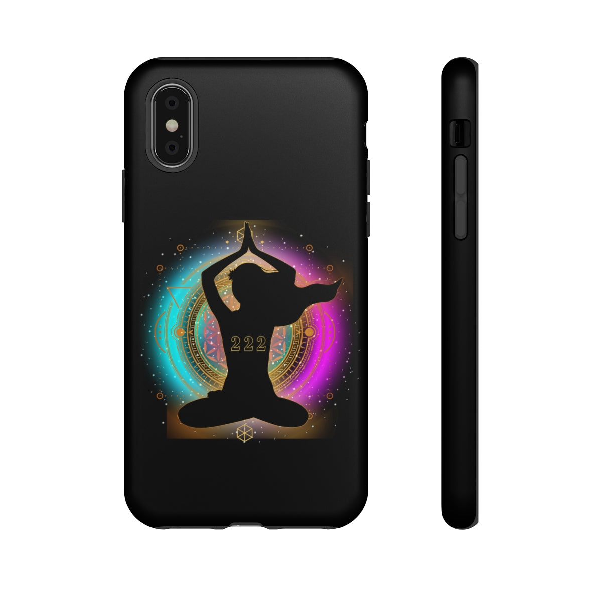 Yoga Spiritual Meditation Phone Cases – Alignment 222 Angel Number Printify