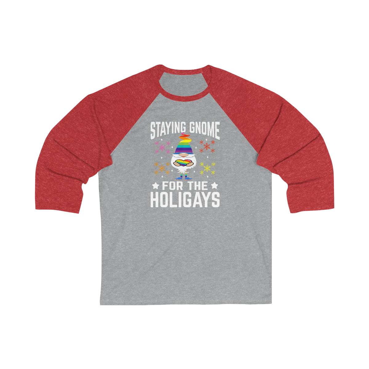 Unisex Christmas LGBTQ Long Sleeves Tee - Staying Gnome For The Holigays Printify