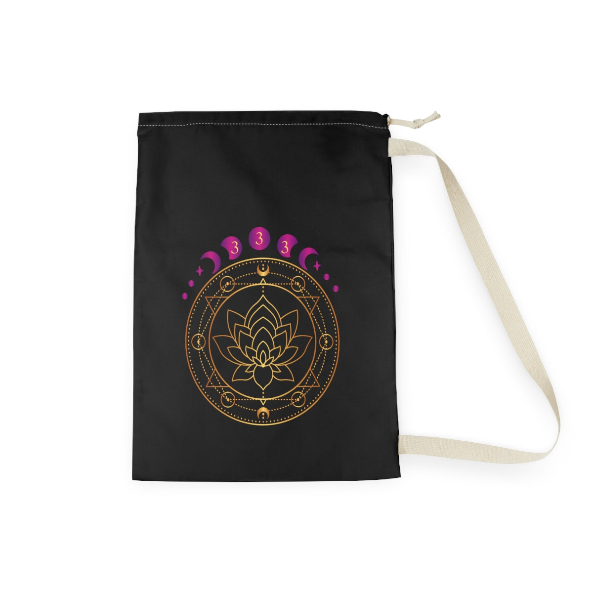 Yoga Spiritual Meditation Laundry Bag -  Support 333Angel Number Printify
