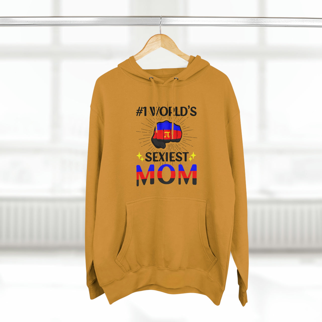 Polyamory Flag Mother's Day Unisex Premium Pullover Hoodie - #1 World's Gayest Mom Printify
