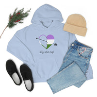 Thumbnail for Genderqueer Flag LGBTQ Affirmation Hoodie  Unisex Size - My Other Half Printify