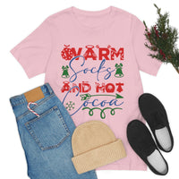 Thumbnail for Classic Unisex Christmas T-shirt - Warm Socks And Hot Cocoa Printify