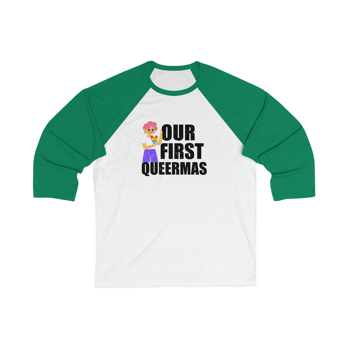 Unisex Christmas LGBTQ Long Sleeves Tee - Our First Queermas Printify