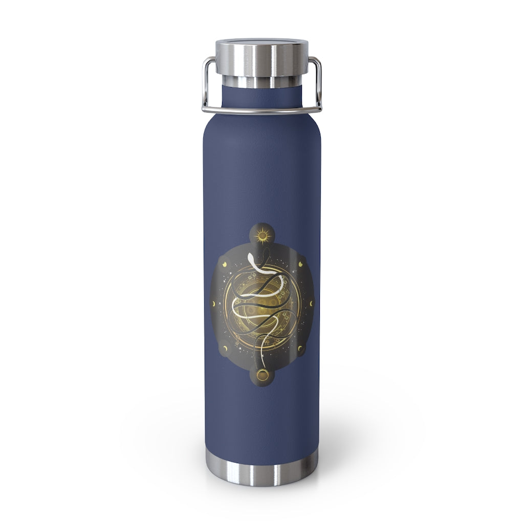 Yoga Spiritual Meditation Copper Vacuum Insulated Bottle 22oz – Harmony 888 Angel Number Printify