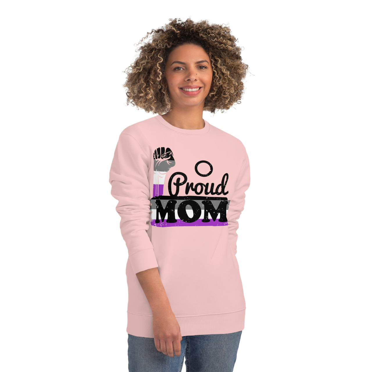 Asexual Pride Flag Sweatshirt Unisex Size - Proud Mom Printify