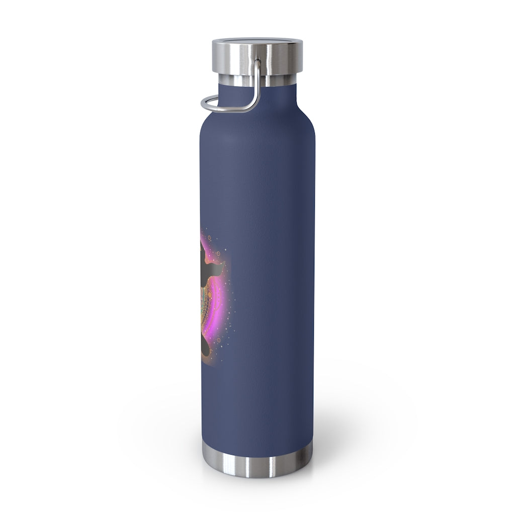 Yoga Spiritual Meditation Copper Vacuum Insulated Bottle 22oz  – Alignment 222 Angel Number Printify