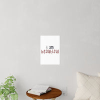 Thumbnail for Affirmation Feminist Pro Choice Wall Decals - I Am Beautiful (pink) Printify