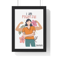 Thumbnail for Affirmation Feminist Pro Choice Premium Framed Vertical Poster - I Am Powerful Printify