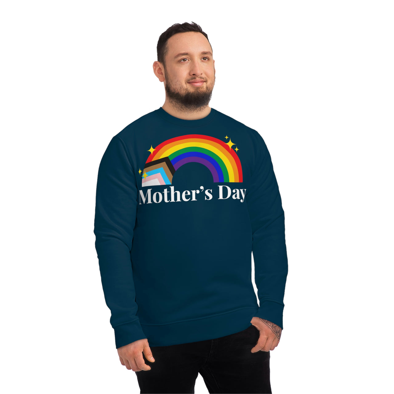 Progress Pride Flag Sweatshirt Unisex Size - Mother's Day Printify