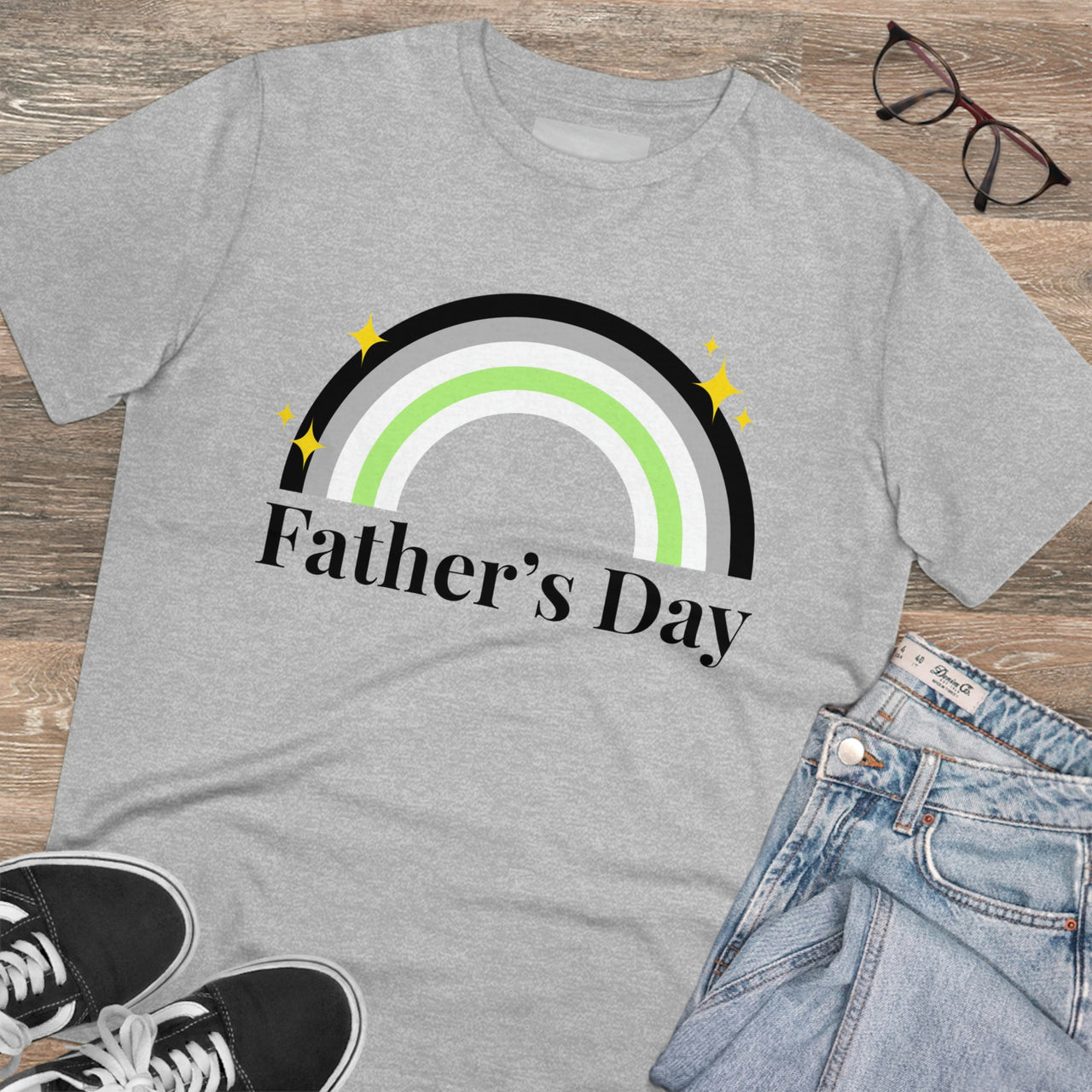 Agender Pride Flag T-shirt Unisex Size - Father's Day Printify