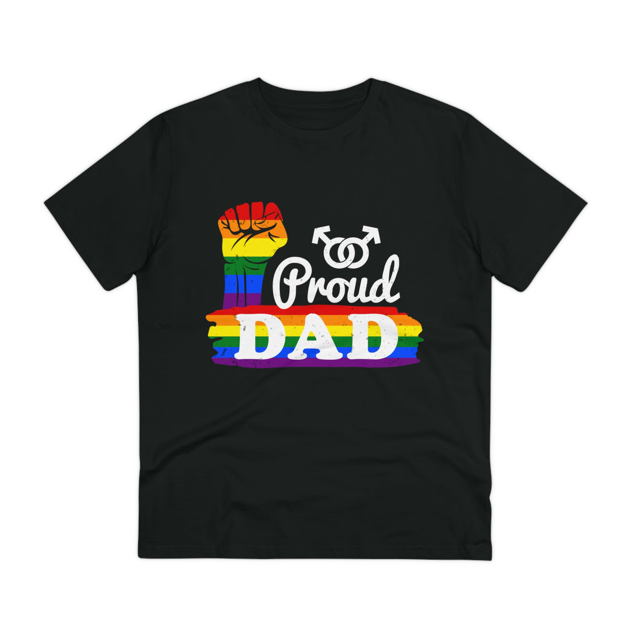 Rainbow Pride Flag T-shirt Unisex Size - Proud Dad Printify