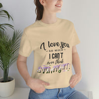 Thumbnail for Genderqueer Flag LGBTQ Affirmation T-shirt  Unisex Size - I Can't Even Think Straight Printify