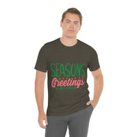 Thumbnail for Classic Unisex Christmas T-shirt - Season’s Greetings Printify