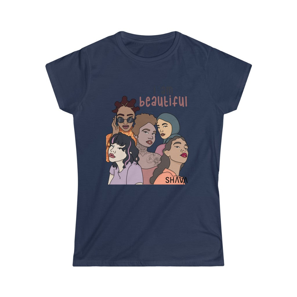 Affirmation Feminist Pro Choice T-Shirt Women’s Size - I Am Beautiful Printify
