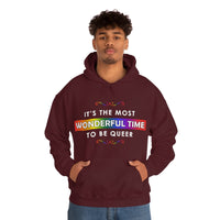 Thumbnail for Unisex Christmas LGBTQ Heavy Blend Hoodie - It’s The Most Wonderful Time To Be Queer! Printify