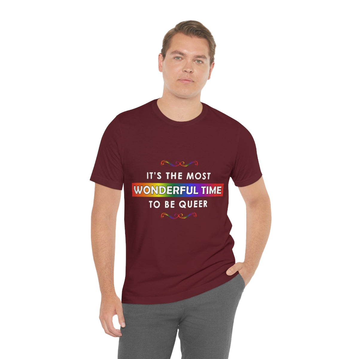 Classic Unisex Christmas LGBTQ T-Shirt - It’s The Most Wonderful Time To Be Queer! Printify