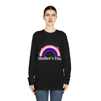 Thumbnail for Genderfluid Flag Long Sleeve Crewneck Tee - Mothers Day Printify