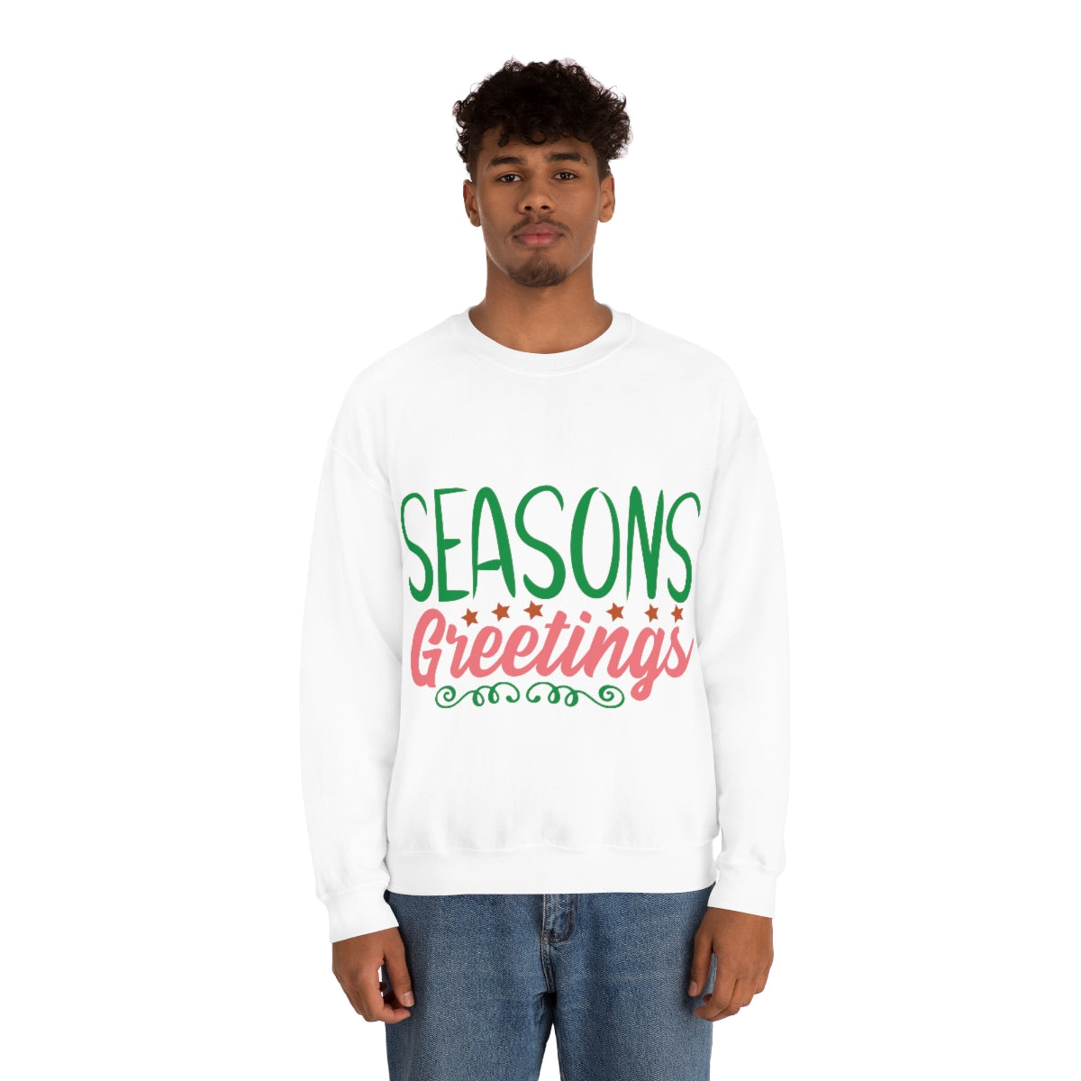 Merry Christmas Unisex Sweatshirts , Sweatshirt , Women Sweatshirt , Men Sweatshirt ,Crewneck Sweatshirt, Season’s Greetings Printify