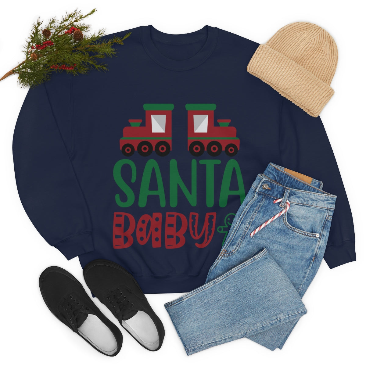 Merry Christmas Unisex Sweatshirts , Sweatshirt , Women Sweatshirt , Men Sweatshirt ,Crewneck Sweatshirt, Santa Baby Printify