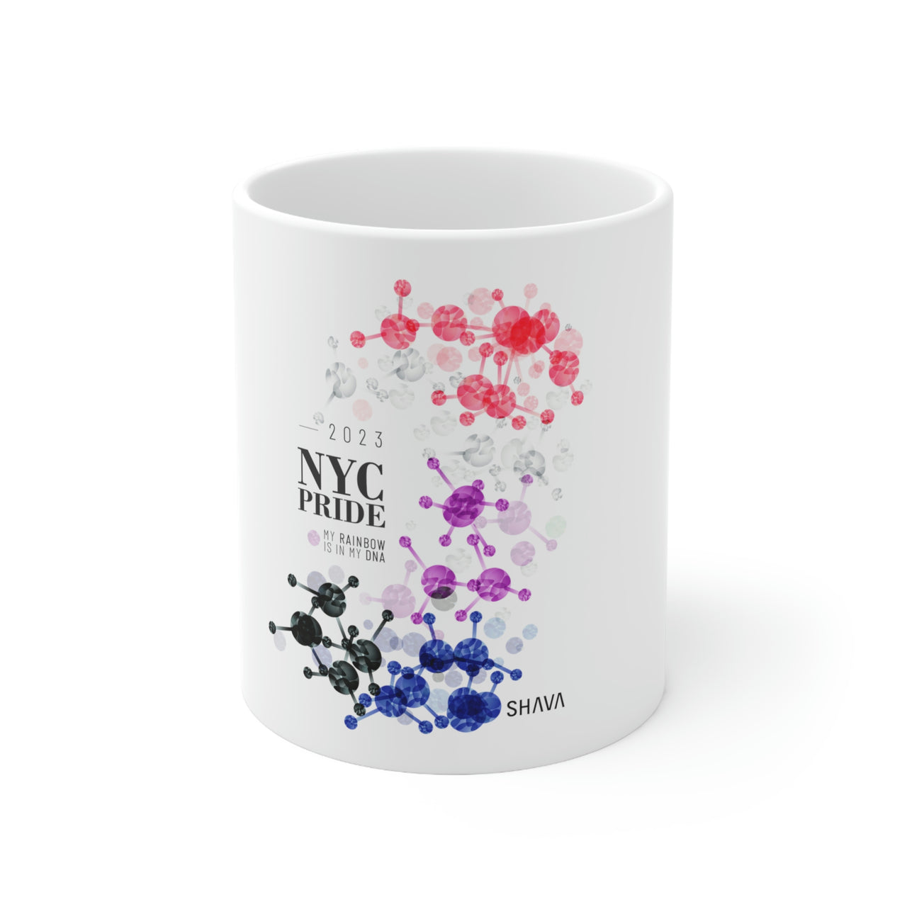 Genderfluid NYC Pride Ceramic Mug - Rainbow Is In My DNA SHAVA CO