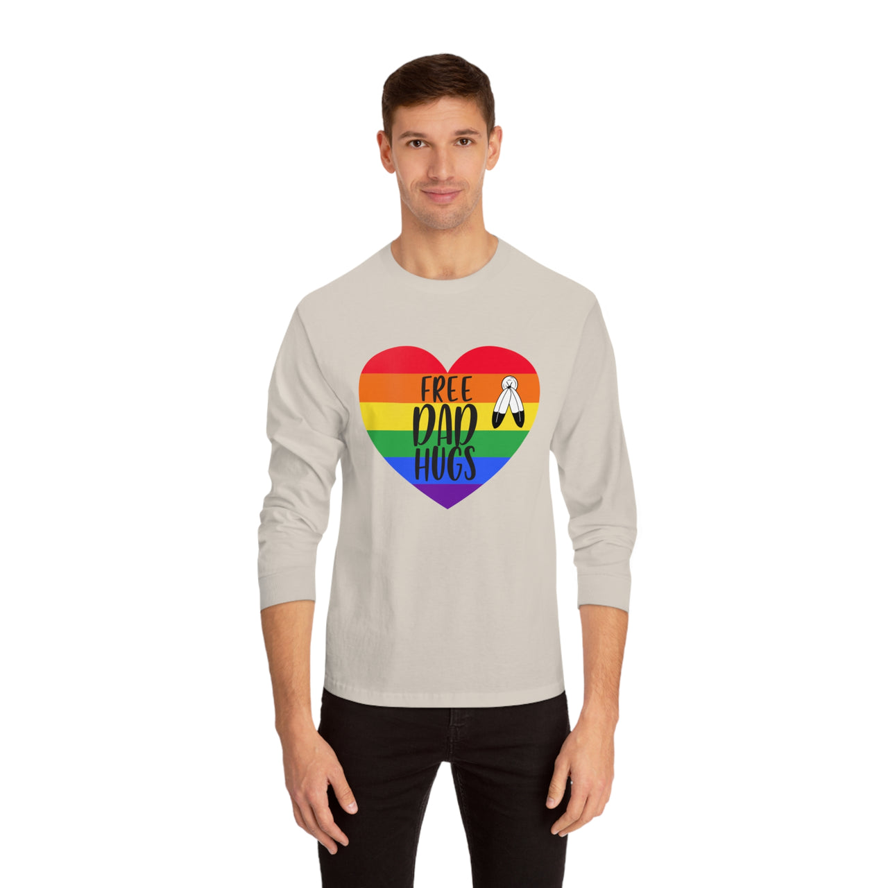Two Spirit Pride Flag Unisex Classic Long Sleeve Shirt - Free Dad Hugs Printify