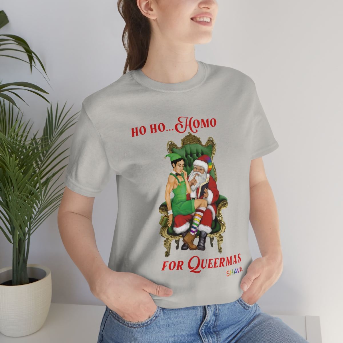 Classic Unisex Christmas LGBTQ Holigays T-Shirt - Hoho(Asian) Printify