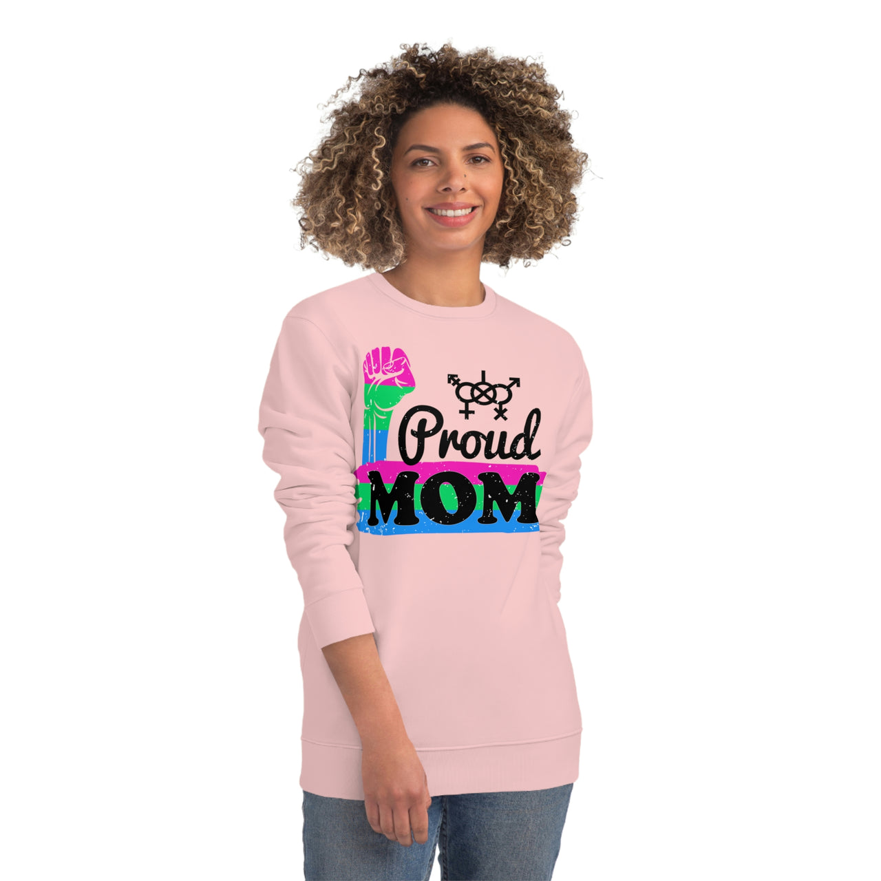 Polysexual Pride Flag Sweatshirt Unisex Size - Proud Mom Printify