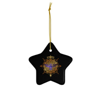 Thumbnail for Yoga Spiritual Meditation Ceramic Ornament , 4 Shape's - Fortune 7777 Angel Number Printify