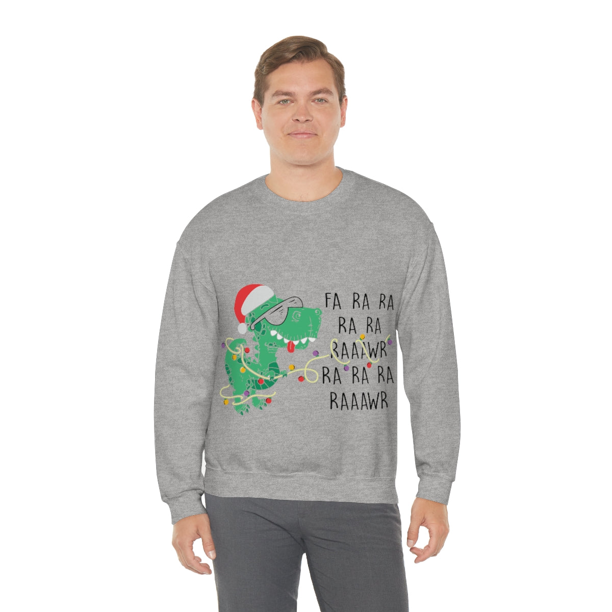 Merry Christmas Unisex Sweatshirts , Sweatshirt , Women Sweatshirt , Men Sweatshirt ,Crewneck Sweatshirt, Dinasour Christmas Printify