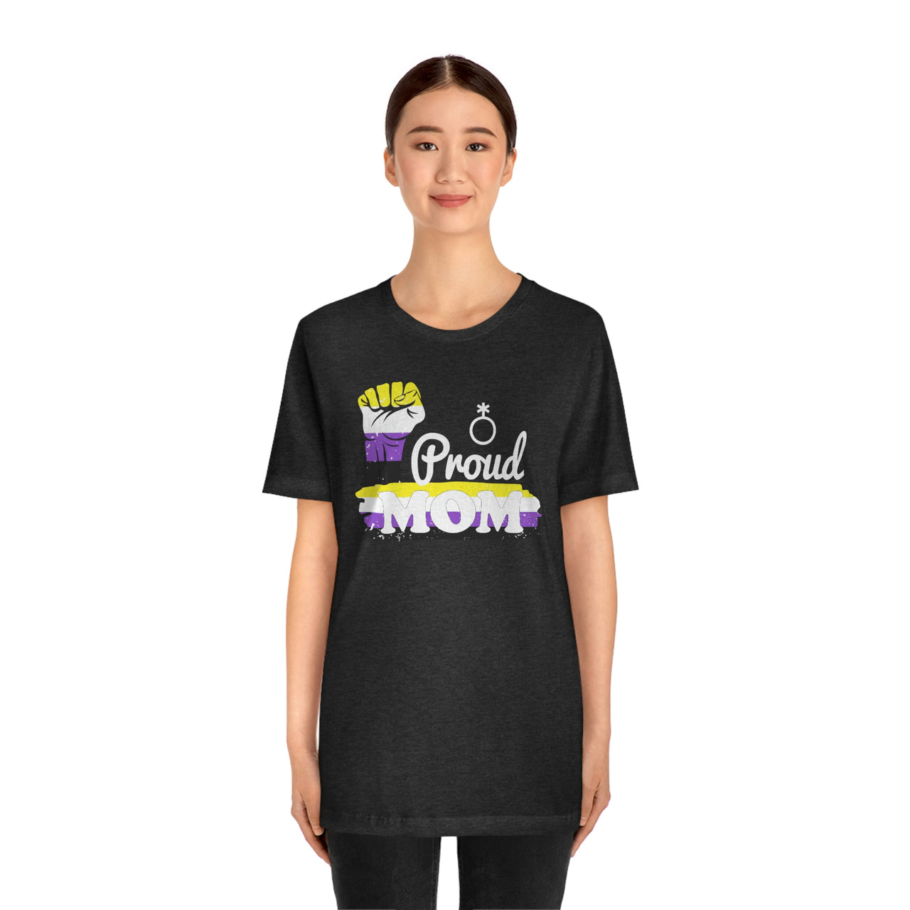 Nonbinary Pride Flag Mother's Day Unisex Short Sleeve Tee - Proud Mom SHAVA CO