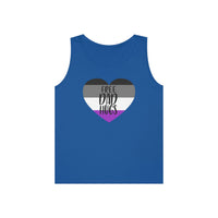 Thumbnail for Asexual Pride Flag Heavy Cotton Tank Top Unisex Size - Free Dad Hugs Printify